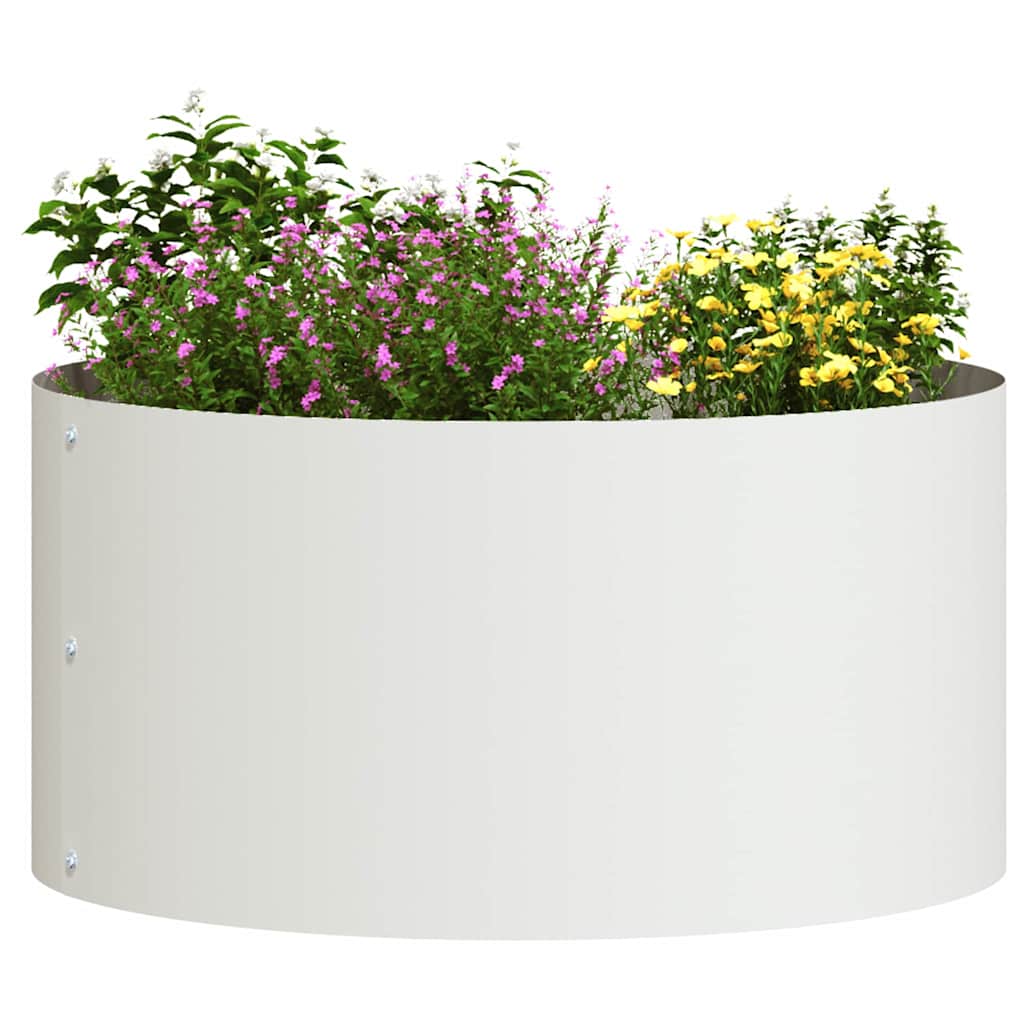 Plant Ring White 40 X 40 X 20 Cm Cold Rolled Steel