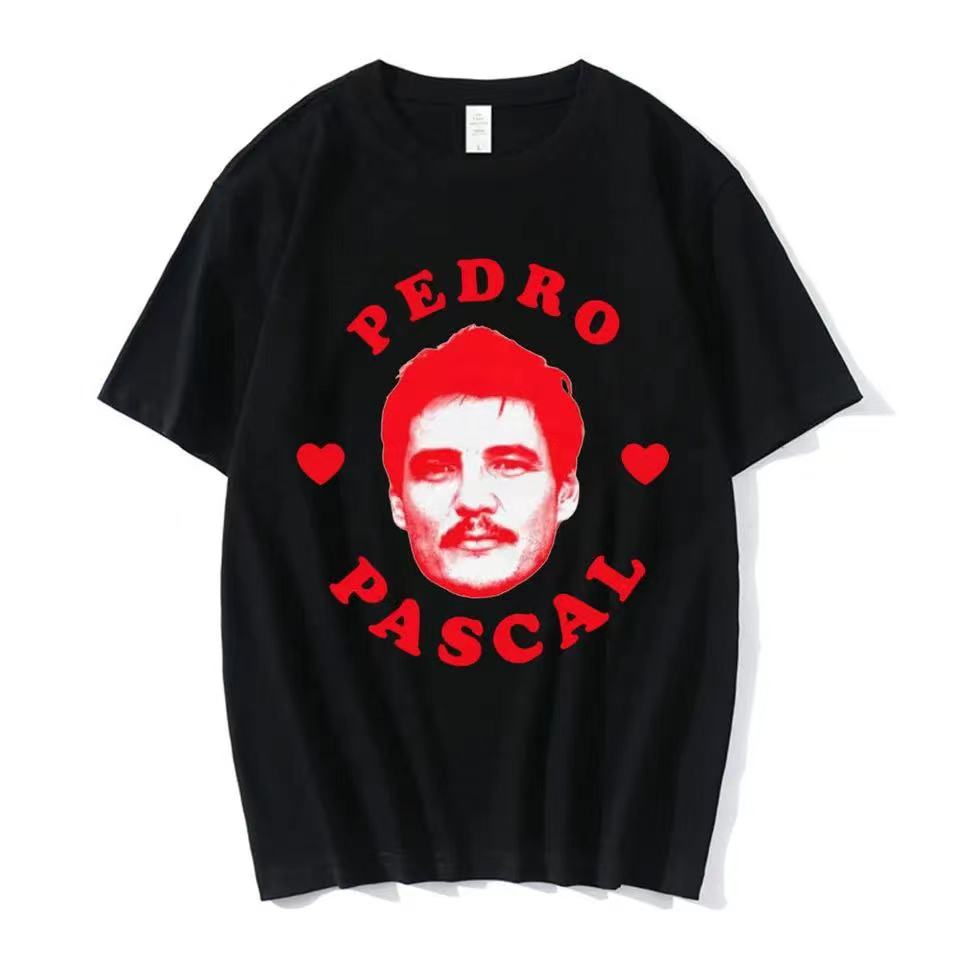 

I Heart Pedro Pascal T Shirts I Love Pedro Pascal Movie TV Actor T-Shirt Men s Cotton Short Sleeve Gothic T Shirt 80107 - Me... S разноцветный