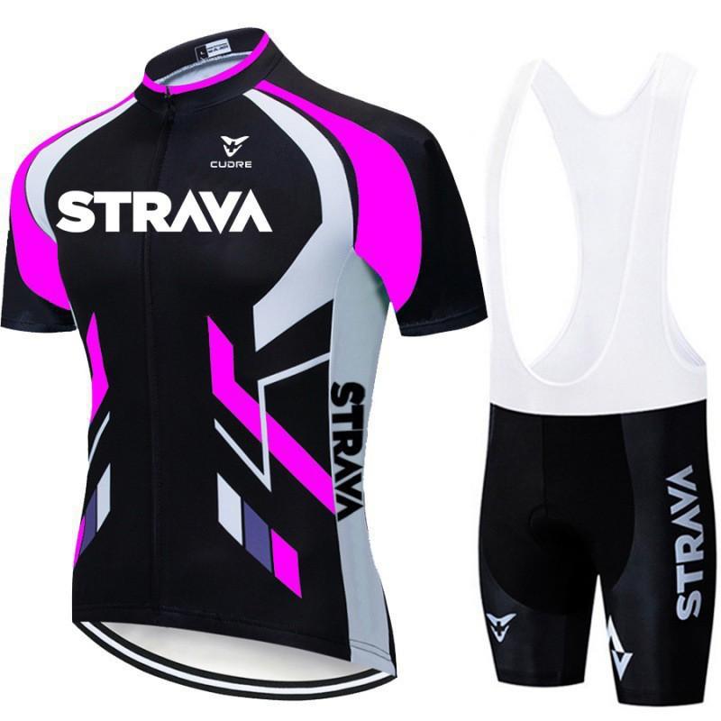 STRAVA Hot Cycling Suits Set Bib Team Edition Factory Drainable Design