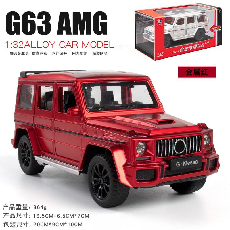 1:32 Modèle de Voiture en Alliage Mercedes Benz G63 Amg W463 SUV Tout-Terrain Jouet Moulé Sous Pression Véhicule de Simulation Ornements Tendance pour la Maison & Jouet pour Ordinateur