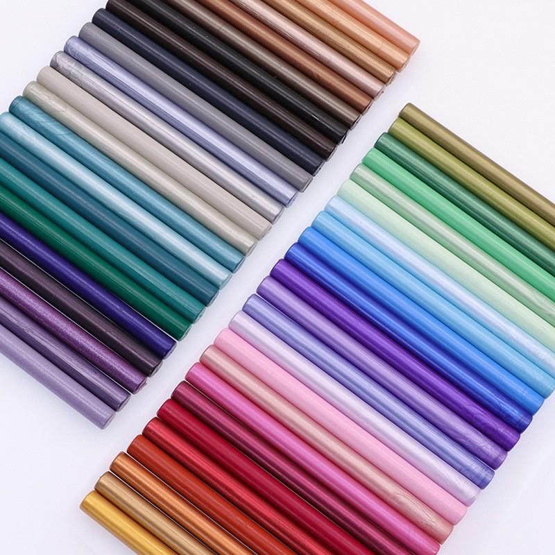 Bețișoare de Ceară de Sigiliu Mat Perlat, 125 Culori, 10x0.7cm, Compatibile cu Pistoale de Ceară, Culori Mixabile