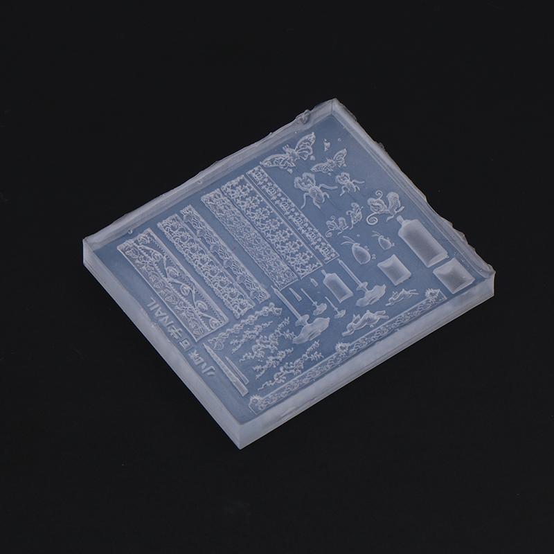 Silicone 3D Fantasy French Lace Nail Mold Nail Art Decoration Diy Design Transparent Manicure Template Sweet Butterfly Nail Mold