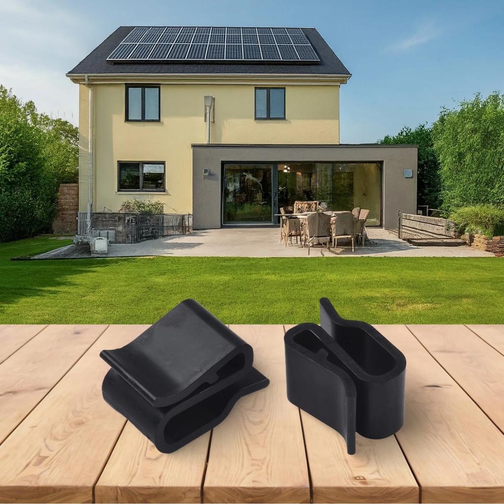 PV Wire Clip Cable Clamp For PV Module Photovoltaic Plastic Black Practical For Trailer Frame Solar Panel Boat