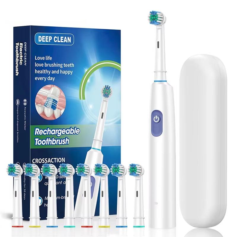 Intelligent Rotating Electric Toothbrush Rechargeable with Oral B Brush Heads Compatible High Speed Cleaning