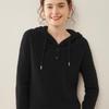 Women's Casual Cashmere Drawstring Sweater - Versatile Knitwear for Autumn and Winter