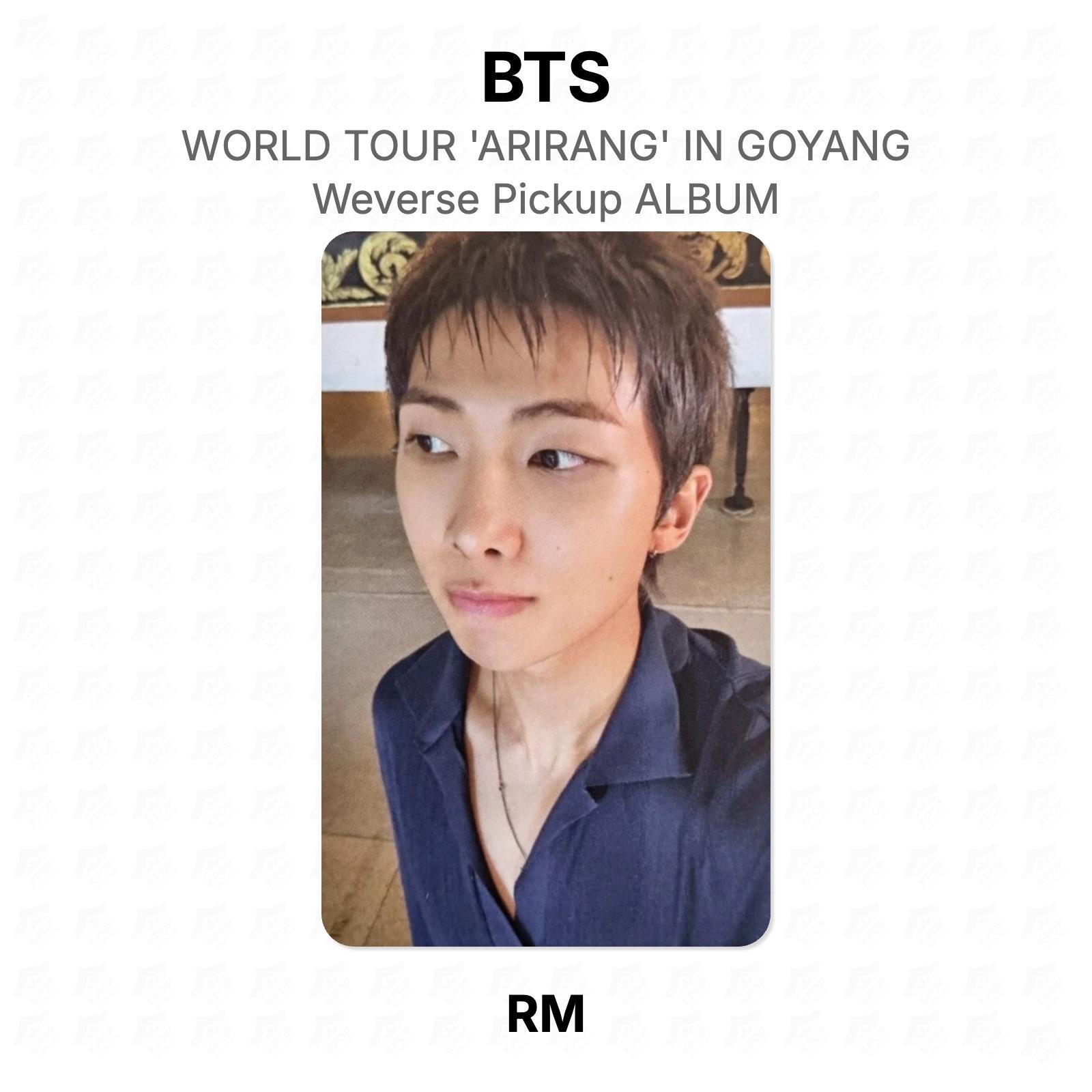 BTS МИРОВОЙ ТУР 'ARIRANG' В ГОЯНЕ Weverse Получение АЛЬБОМА Официальная Фотокарточка RM beige