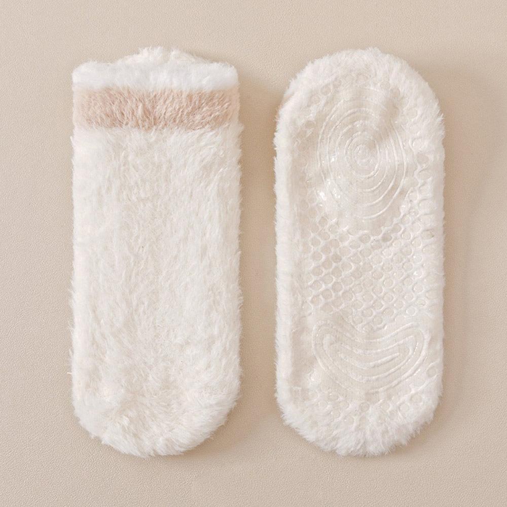 Non-slip Short Socks Coral Fleece Low Cuff Socks New Sleep Socks Autumn Winter