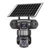 V380pro Solar Wireless HD 9MP 4G Home Camera with Three Lenses