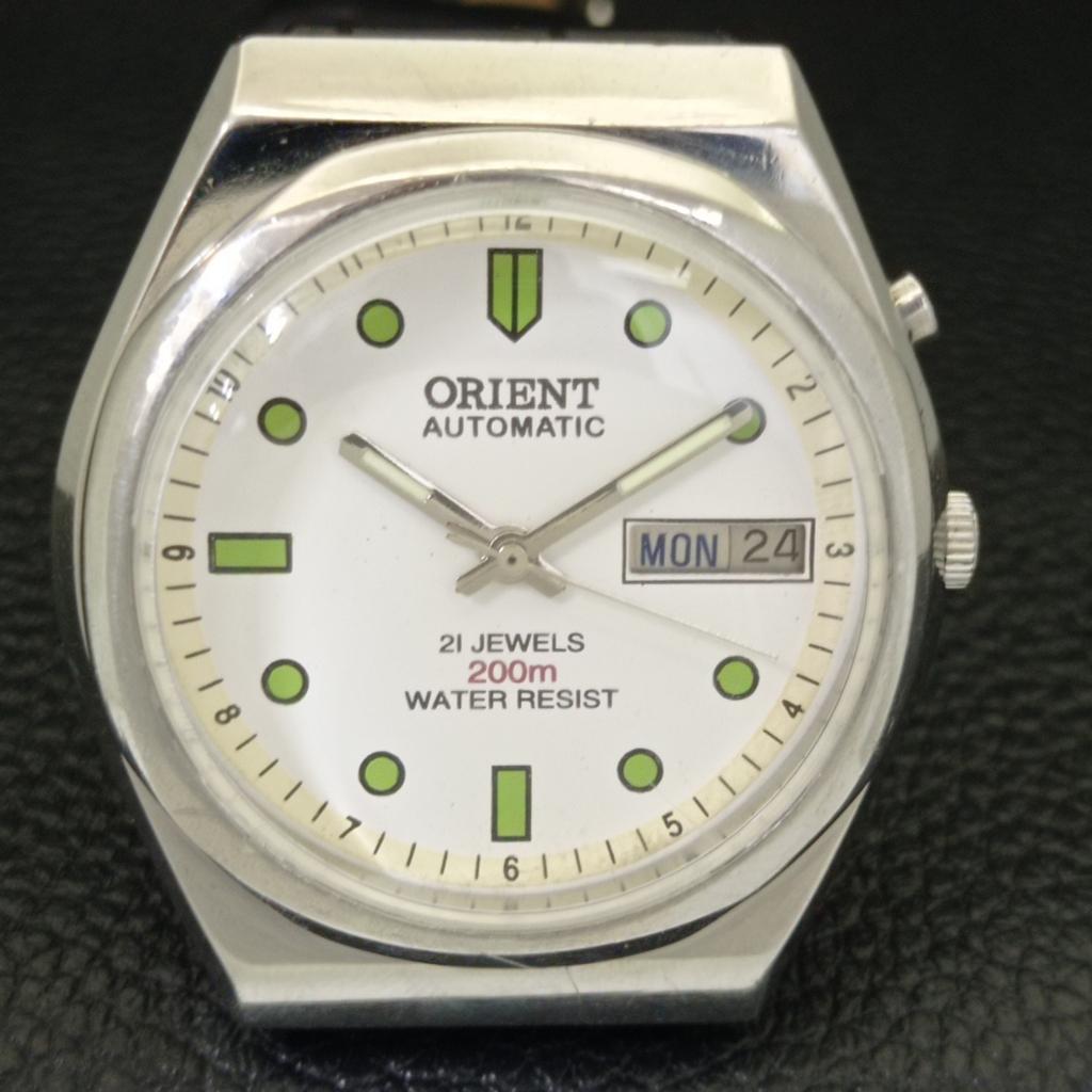 VINTAGE ORIENT AUTOMATIC 46941 JAPAN MENS WHITE COLOR DIAL WATCH A700644-5 R204-a700644