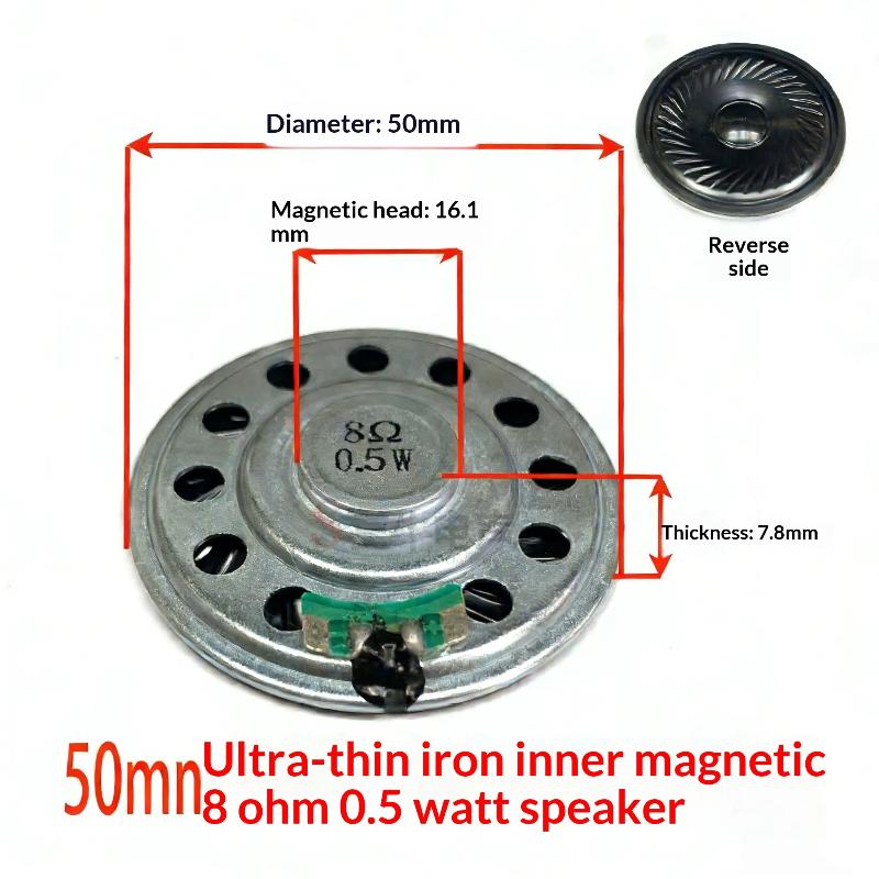1Pcs Diameter 30Mm 32Mm 36Mm 40Mm 45Mm 50Mm 57Mm Loudspeaker 0.5W 8 Ohm Ultra-Thin Horn Speaker