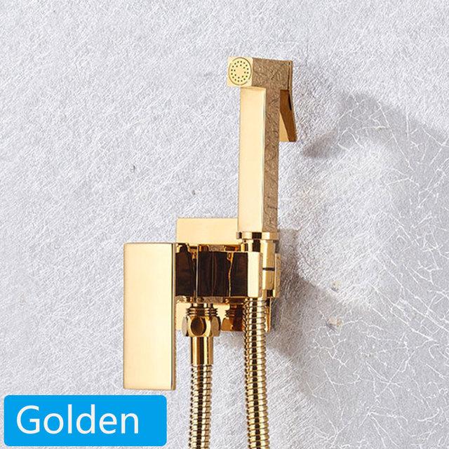 ALENARTWATER Bathroom Black Bidet Faucet Shower Tap Cold Hot Water Mixer Crane Sprayer Head Tap Toilet Faucets