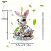 1PC Easter Bunny Egg Acrylic Pendant Keychain Car Rearview Mirror Decoration Backpack Small Hanging Party Home Decor, Durable Acrylic Sign