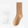 Female Spring and Summer Pure Color Deodorant Sweat Absorption Breathable In The Tube Pile Pile Cotton Socks