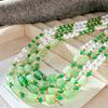 Vintage Natuurlijke Chalcedoon Dongling Jade Kunstmatige Kristal Parel Ontwerpgevoel Sleutelbeen Ketting Ketting