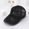 Adult summer solar charging with fan hat men and women breathable mesh sunscreen outdoor sunshade cap