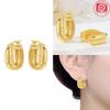 Authentic Copper Golden Embrace Square Earring Simple Women Earring Accessory Jewellery Fine Gift Making High Quality