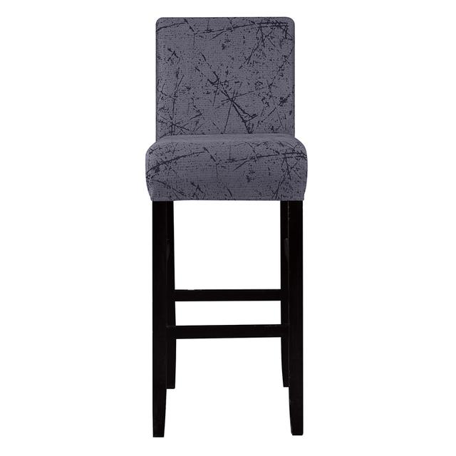 Tryckt Barstolöverdrag Stretch Liten Storlek Modernt Tryckt Sits Pall Tvättbara Avtagbara Överdrag För Fest Hem Hotell Bar