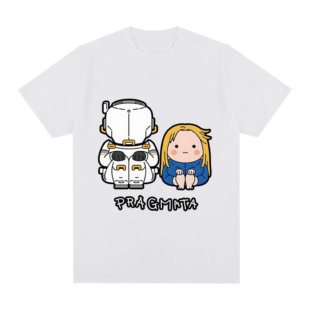 Pragmata 2026 New Game TShirt Diana and Hugh Cartoon Print Camisetas Short Sleeve Casual Cotton Tshirts Oneck Clothing