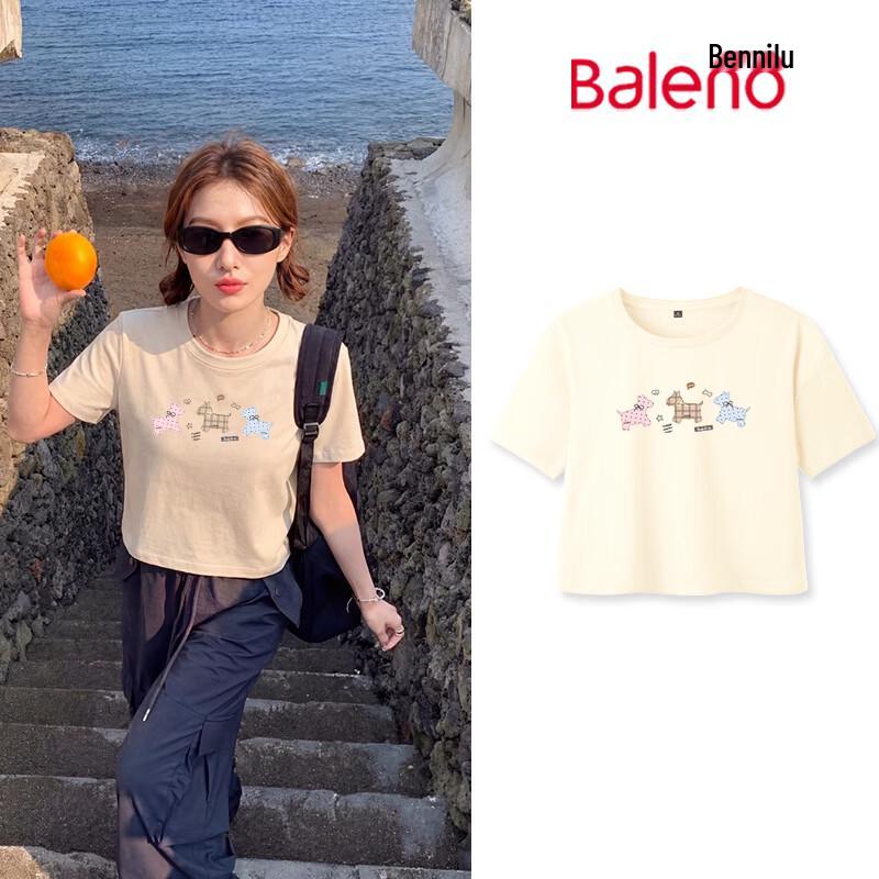 Baleno Women s Silhouette Puppy Graphic T-Shirt S