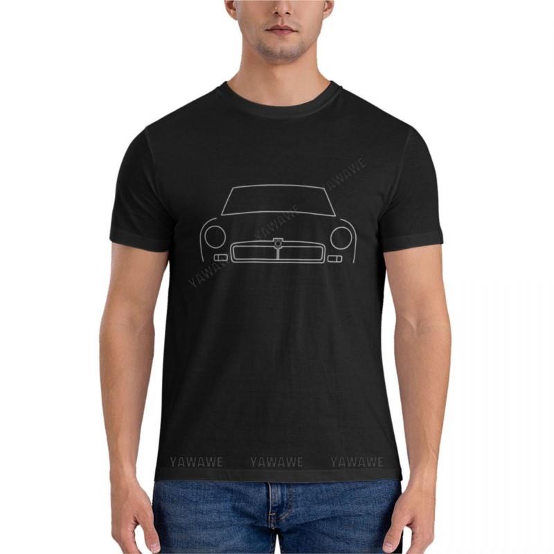 

MGB classic car outline graphic (white) Classic T-Shirt big and tall t shirts for men sweat shirt Men s clothing XL