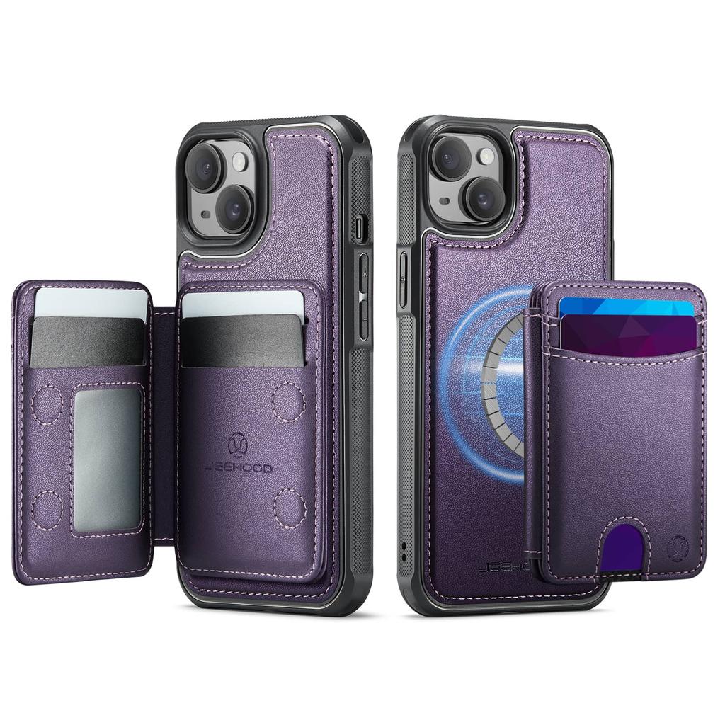For iPhone 15/14/13/12/11 Pro Max X XS XR XS Max SE 2025 Case Wallet with Magnetic, RFID Blocking Card Holder 2 in 1 Detachable