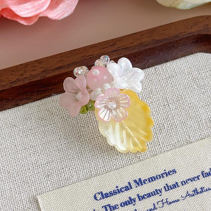 Crystal Shoes Decorations Korean Transparent Jelly Shoes Decorative Shoe Buckle Handmade DIY Beaded Flower Hole Shoe Accessories