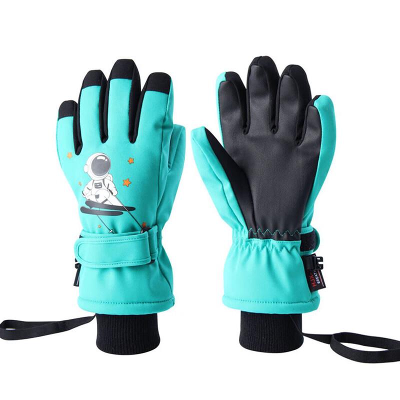 MR MOOSE Kids Fleece-Lined Waterproof Ski Gloves