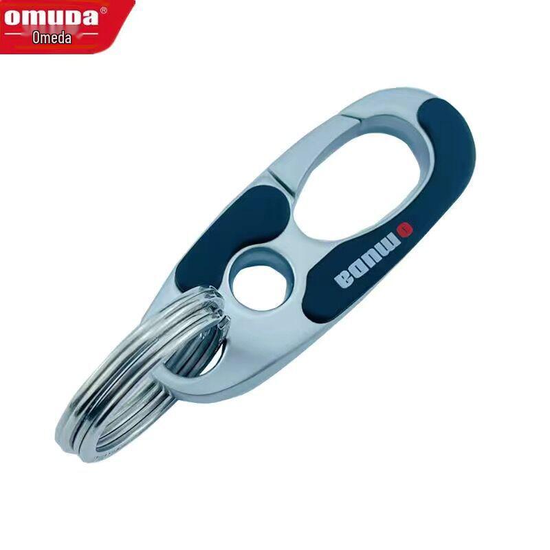 Omeida Pánská pevná kovová klíčenka s dvojitými kroužky