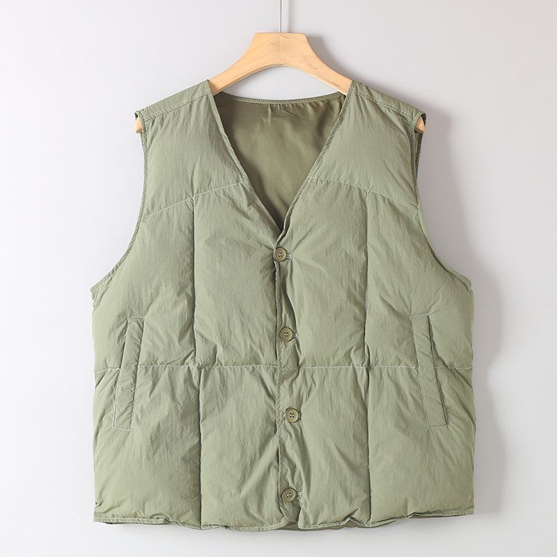 Foreign Trade Surplus Unbranded Men's and Women's Autumn and Winter Air Cotton Vest, Japanese Retro Style, Thickened Warm Sleeveless Cotton Vest