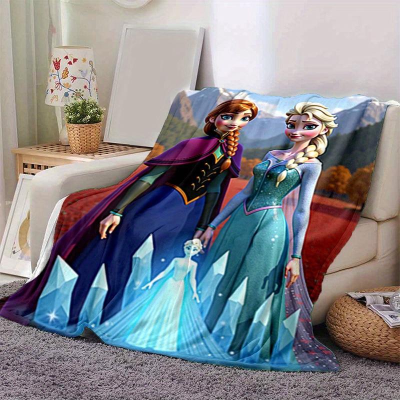 1PC Cartoon Blanket, Seasonal Universal Home Decoration, Cute Frozen Princess Design, Perfect for Gift Giving, Soft & Cozy Throw Blankets fo