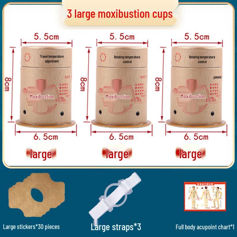 Portable Adjustable Temperature Moxa Moxibustion Tube and Jar Set