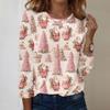 Long Sleeve Shirts For Women Cute Print Graphic Tees Blouses Casual Plus Size Basic Tops Pullover