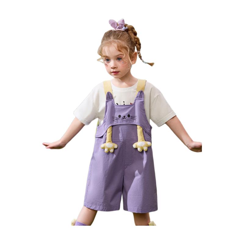 ASK JUNIOR Girls  3D Cat Overalls M