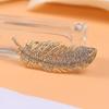 Temperament Full Diamond Feather Brooch Women'S Atmospheric Brooch Simple Pin Retro Suit Accessories
