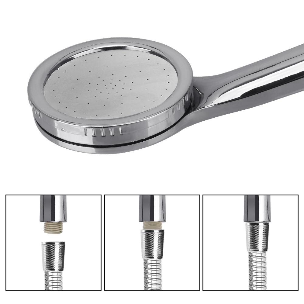 Pressurized Nozzle Shower Head Rainfall Chrome Bath Shower Head 1pc High Pressure Water Saving Spray Nozzle