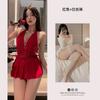 New sexy lingerie deep V backless temptation jumpsuit bed hot neck secretary free uniform