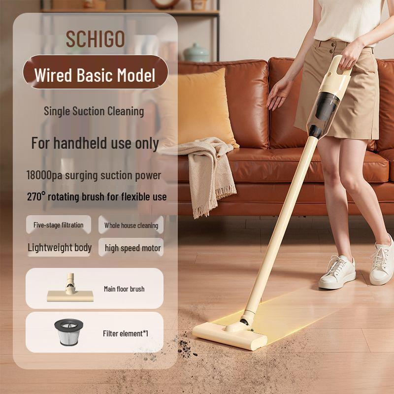 Powerful Indoor Vacuum Cleaner with Strong Suction for Dust Mite Removal, Pet Hair, and Mopping