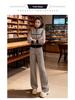 Women's European Style High-End Casual Sports Set: Spring Slimming Velvet Hoodie & Wide Leg Pants Two-Piece