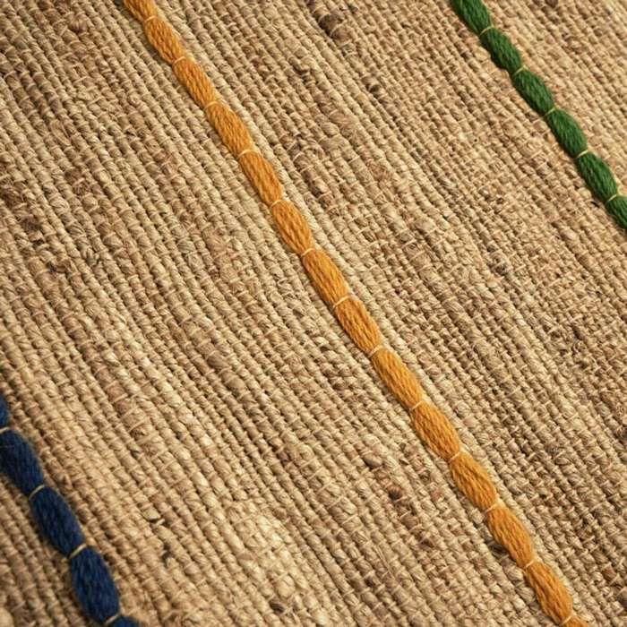 Tapis - THE DECO FACTORY - COLOR JUTE - Jute et laine - 50x150 cm - Tresses multicolores