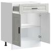 Porto Kitchen Base Cabinet Concrete Grey Particleboard