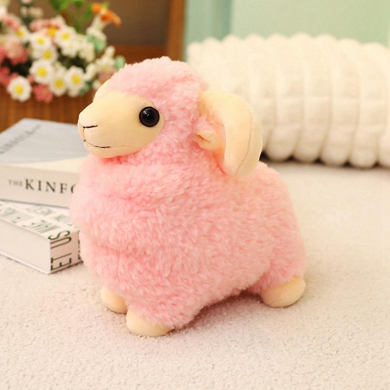 Süßes Plüschtier Haariges Schaf Plüschtiere Lebensechte Tiere Simulation Kuscheltier Kawaii Spielzeug Geschenke Für Kinder Geburtstagsgeschenk 25cm
