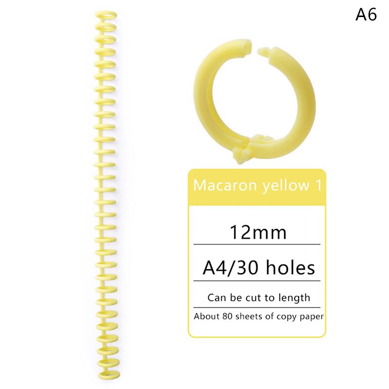 30 Holes Loose-leaf Plastic Binding Ring Spring Spiral Rings Binder Strip For A4 Paper Notebook Stationery Office Supplies