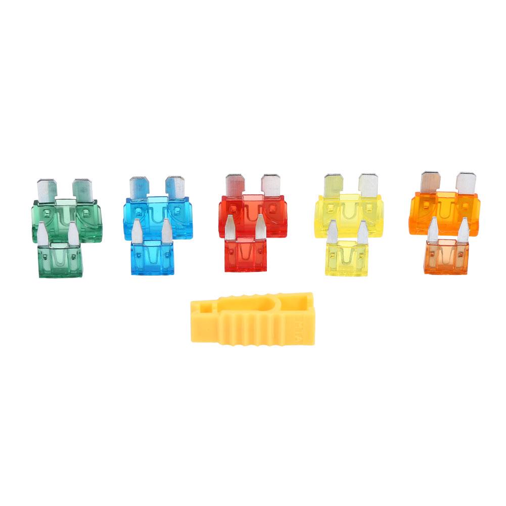 50pcs Assortment 5A 10A 15A 20A 30A Car Blade Fuse With Clip Auto Standard Mini Fuse