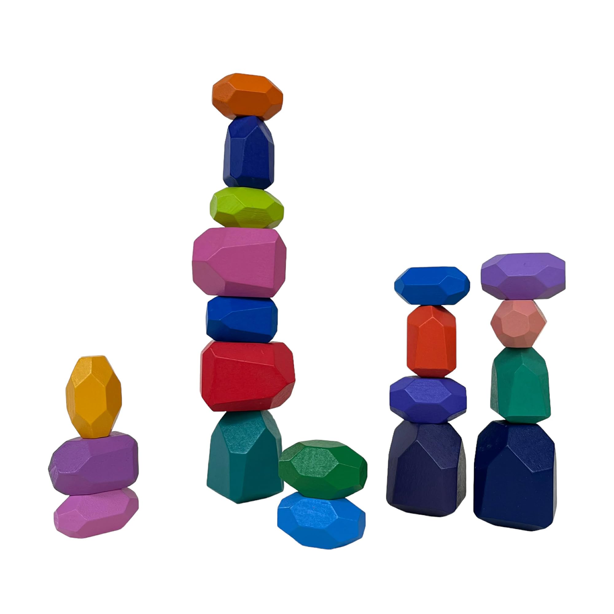 

FUNPARK Wooden Stacking Stones, 78032, perfect for camping, outdoor activities, and educational balance games.