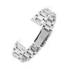 Set Of 5PCS Stainless Steel Metal Straight End Watch Band Strap With Spring Bars 16mm Silver