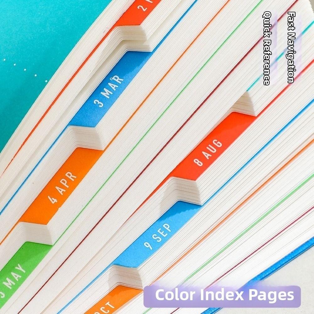 Embossed Cover 2027 English Planner Notebook Pen Holder Monthly Planner New Diary Notebook