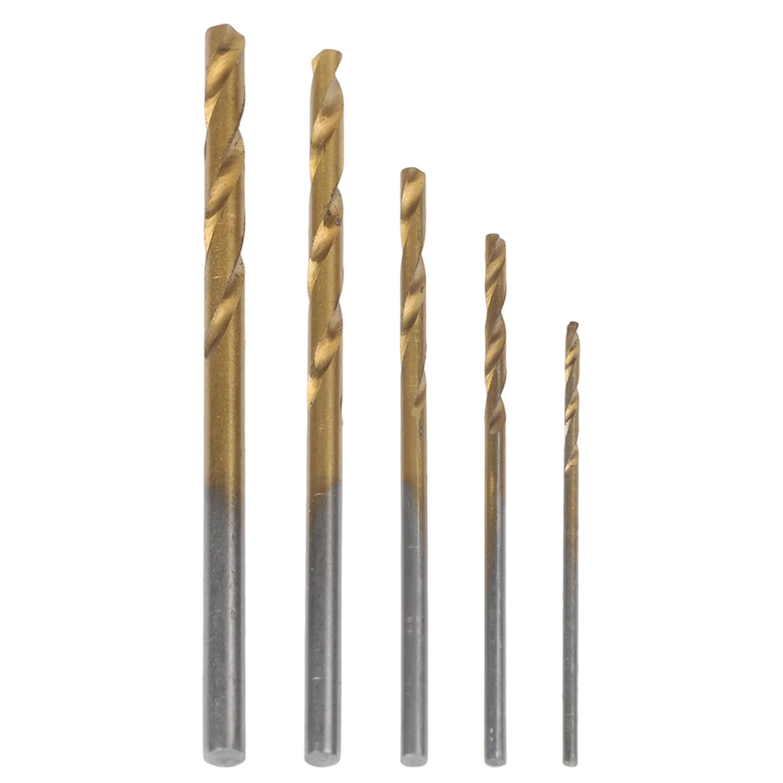 

50pcs HSS High Speed Steel Drill Bit Set 1/1.5/2/2.5/3mm Woodworking Power Tool Accessories Titanium Coated Drilling Bits CHINA