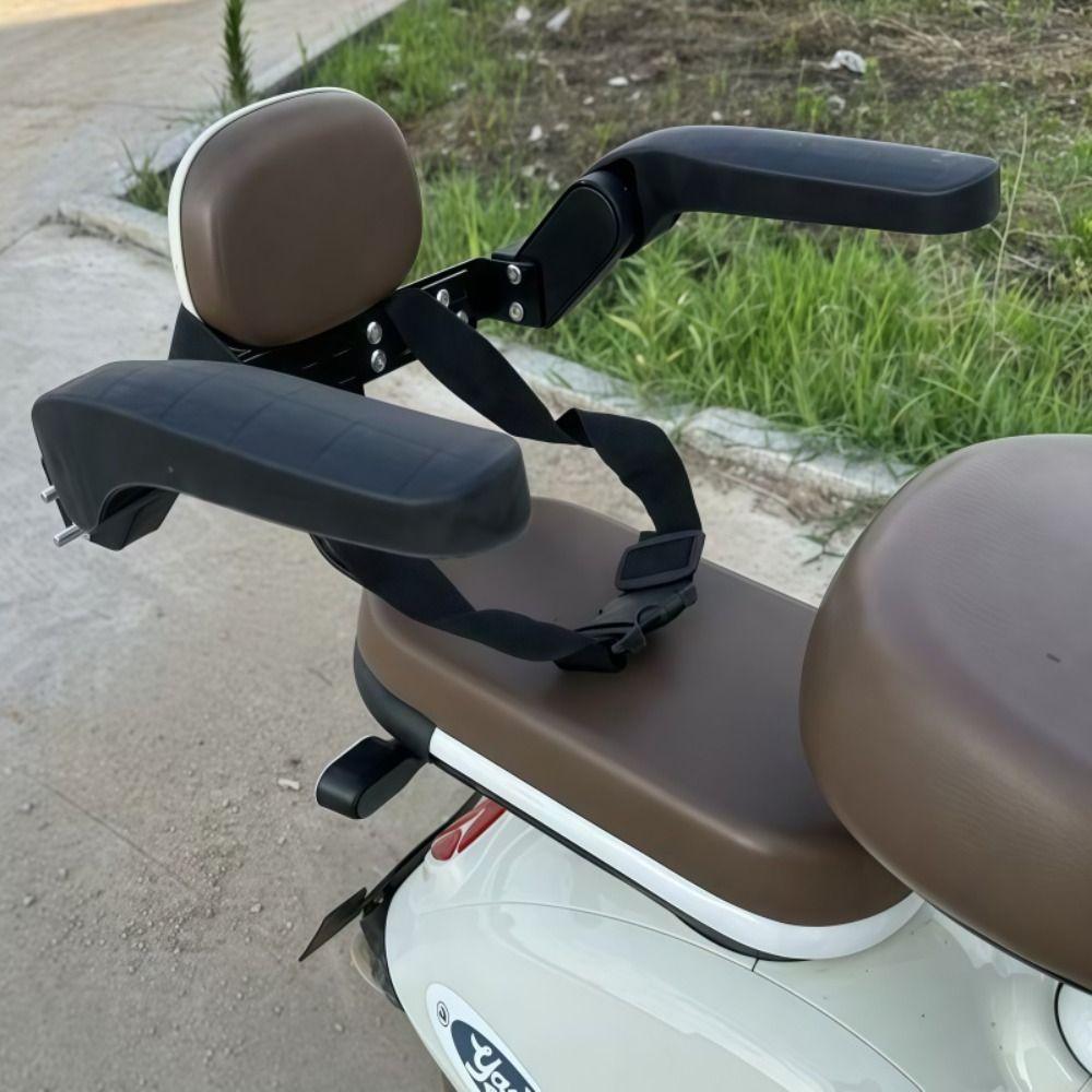 Padded Rear Child Seat Guardrail Foldable Rear Passenger Guard Electric Bikes