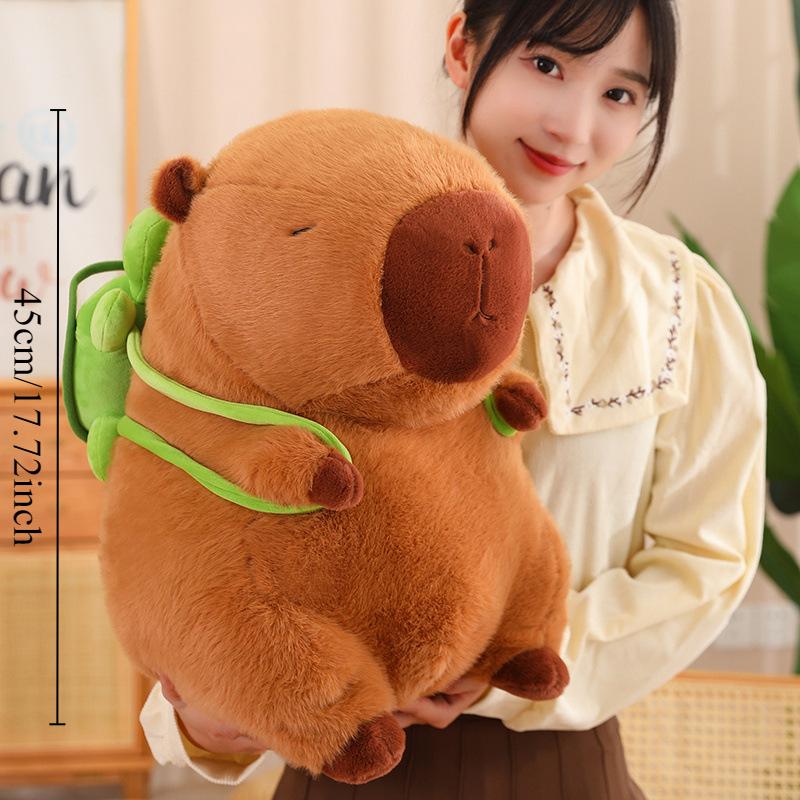 45cm Huge Capybara Plush Toy Simulation Capibara Cute Doll Stuffed Animals Plushie Soft Pillow Christmas Gift Home Decor