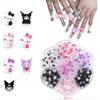 70pcs Nail Ornaments, Kawaii Nail Ornaments Slime Ornaments 3D Nail Art Ornaments Flat Back Resin Ornaments for Nail Art Decoration Supplies